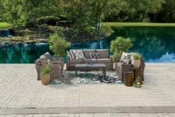 Broyhill Eastlake Teal & Gray Damask Outdoor Area Rug -Northlight Outlet Home Store 810497110 1 1