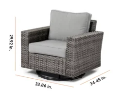 Broyhill Eagle Brooke All-Weather Wicker Swivel Cushioned Patio Glider 34 Broyhill Eagle Brooke All-Weather Wicker Swivel Cushioned Patio Glider -Northlight Outlet Home Store 810498107 99 2
