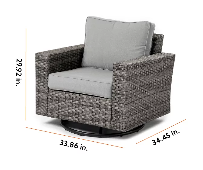 Broyhill Eagle Brooke All-Weather Wicker Swivel Cushioned Patio Glider 16 Broyhill Eagle Brooke All-Weather Wicker Swivel Cushioned Patio Glider - Image 16