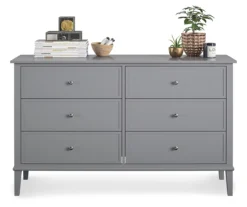 Somerville Gray 6-Drawer Dresser 6 Somerville Gray 6-Drawer Dresser -Northlight Outlet Home Store 810498835 3