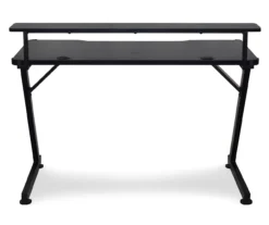 Black LED Gaming Desk With Riser 15 Black LED Gaming Desk With Riser -Northlight Outlet Home Store 810499569 1