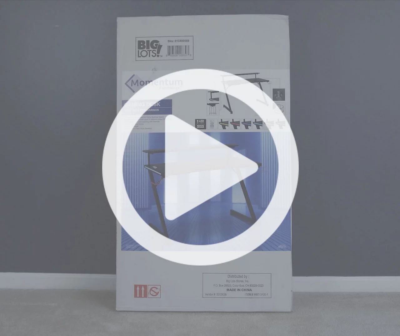 Black LED Gaming Desk With Riser 6 Black LED Gaming Desk With Riser - Image 6