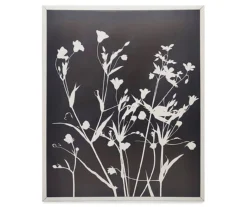 Black Floral Framed 2-Piece Canvas Set