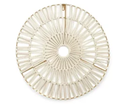 White Round Woven Wall Decor