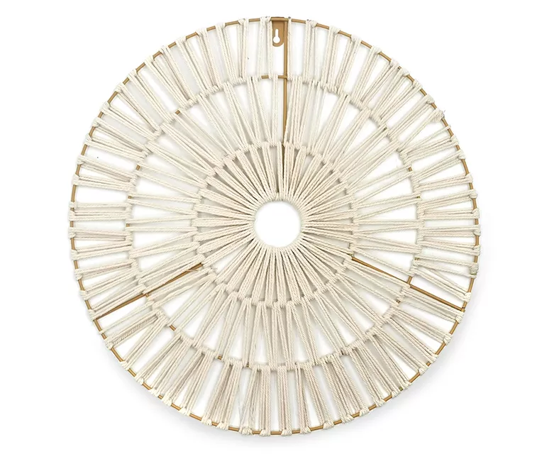 White Round Woven Wall Decor 1 White Round Woven Wall Decor