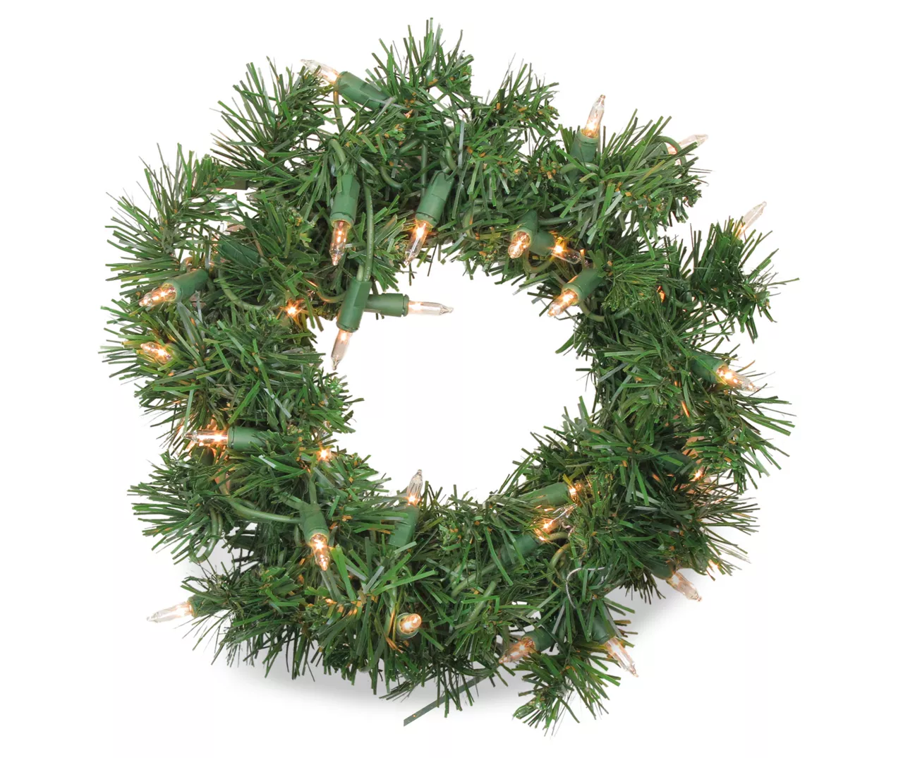 10" Deluxe Windsor Pine Light-Up Wreath 1 10" Deluxe Windsor Pine Light-Up Wreath