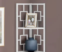 White Square 4-Shelf Corner Bookcase -Northlight Outlet Home Store 810512902 4