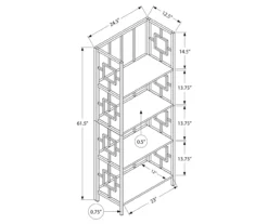 White Square 4-Shelf Open Bookcase -Northlight Outlet Home Store 810512949 3