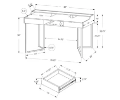 Monarch Office Desk With Riser -Northlight Outlet Home Store 810512966 3
