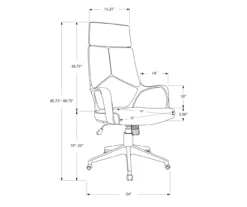 White & Gray Executive Office Chair -Northlight Outlet Home Store 810512972 11