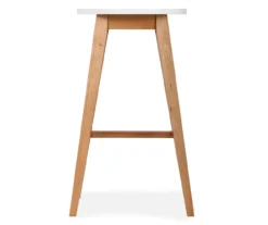25.59" Oak & White Abacus Wood Counter Stool -Northlight Outlet Home Store 810513499 6
