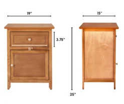 Alcott Light Brown Side Table With Drawer -Northlight Outlet Home Store 810513518 3