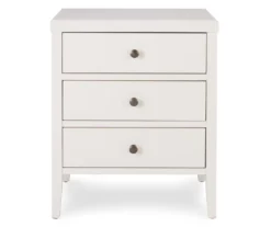 White Finley Wood 3-Drawer Nightstand -Northlight Outlet Home Store 810513520 13
