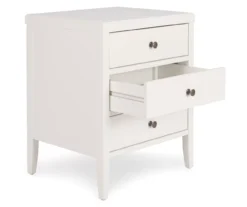 White Finley Wood 3-Drawer Nightstand -Northlight Outlet Home Store 810513520 4