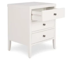 White Finley Wood 3-Drawer Nightstand -Northlight Outlet Home Store 810513520 6