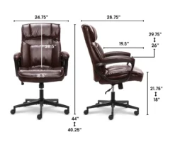 Hannah Brown Bonded Leather Office Chair -Northlight Outlet Home Store 810513551 3