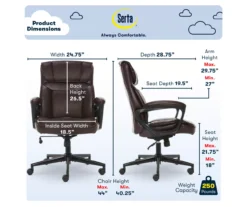 Hannah Brown Bonded Leather Office Chair -Northlight Outlet Home Store 810513551 A0 3