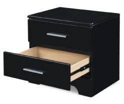 Black Hudson 2-Drawer Wood Nightstand -Northlight Outlet Home Store 810513557 6
