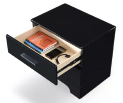 Black Hudson 2-Drawer Wood Nightstand -Northlight Outlet Home Store 810513557 7