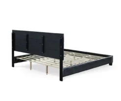Black Channel Tufted King Upholstered Bed Frame -Northlight Outlet Home Store 810513588 13