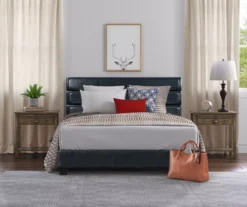 Black Channel Tufted King Upholstered Bed Frame -Northlight Outlet Home Store 810513588 5