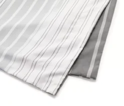 Real Living Alister Gray Striped Reversible Comforter Set -Northlight Outlet Home Store 810516568 810504486 810504490 810504697 810504545 3