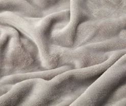 Gray Twin/Full Velvet Plush Blanket 5 Gray Twin/Full Velvet Plush Blanket -Northlight Outlet Home Store 810519405 810519406 2