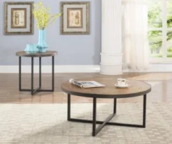 Scranton Antique Pine Round End Table -Northlight Outlet Home Store 810519909 5