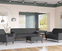 Jasper Charcoal Pebble Square Ottoman -Northlight Outlet Home Store 810519916 7