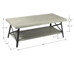Pomona Light Gray Coffee Table -Northlight Outlet Home Store 810520052 3
