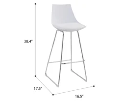 30" Thomas White Bar Stools, 2-Pack -Northlight Outlet Home Store 810520066 3