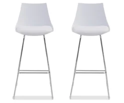 30" Thomas White Bar Stools, 2-Pack -Northlight Outlet Home Store 810520066 4