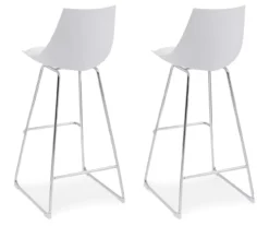 30" Thomas White Bar Stools, 2-Pack -Northlight Outlet Home Store 810520066 7