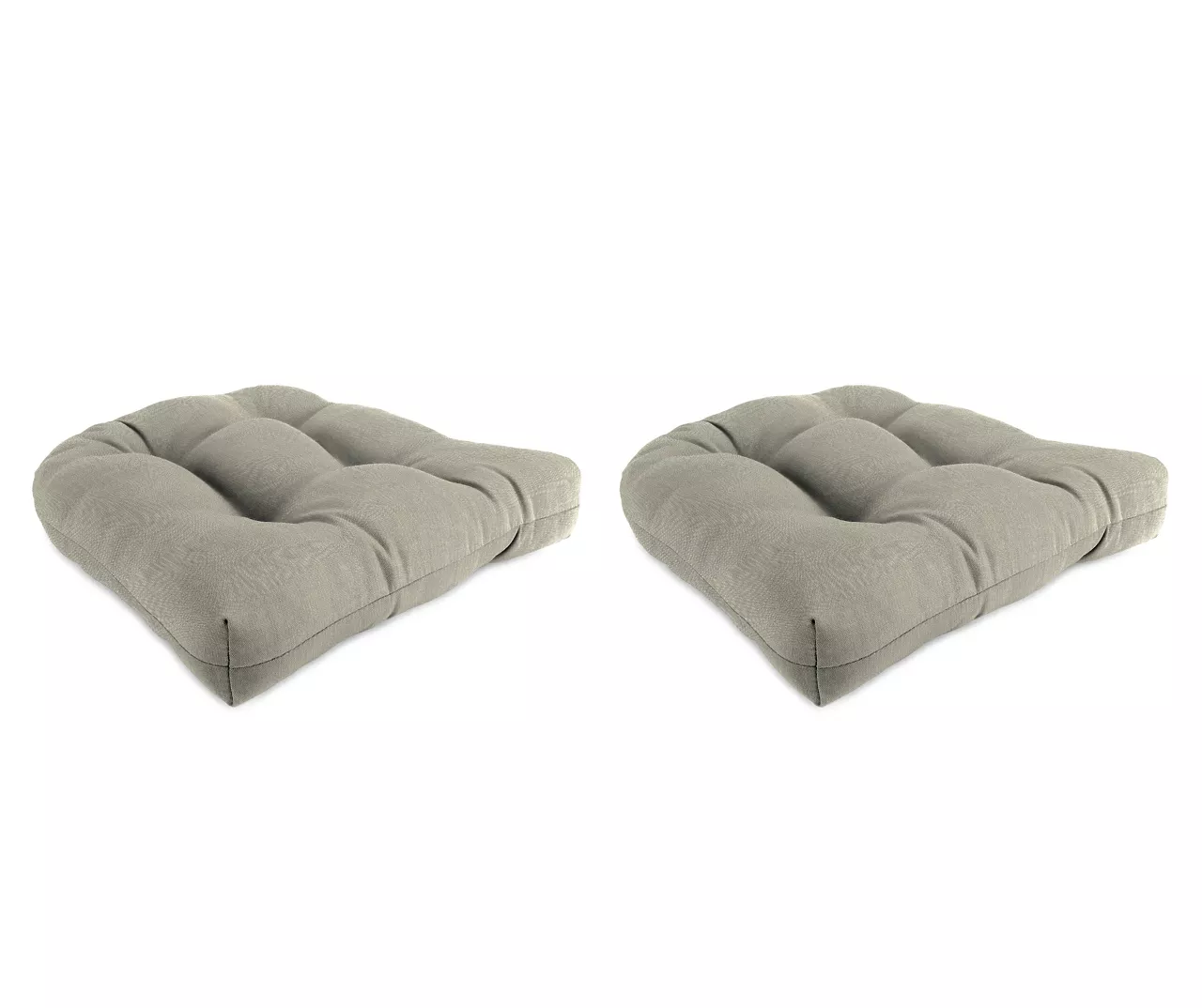 Dove Gray Outdoor Wicker Chair Cushions, 2-Pack 1 Dove Gray Outdoor Wicker Chair Cushions, 2-Pack