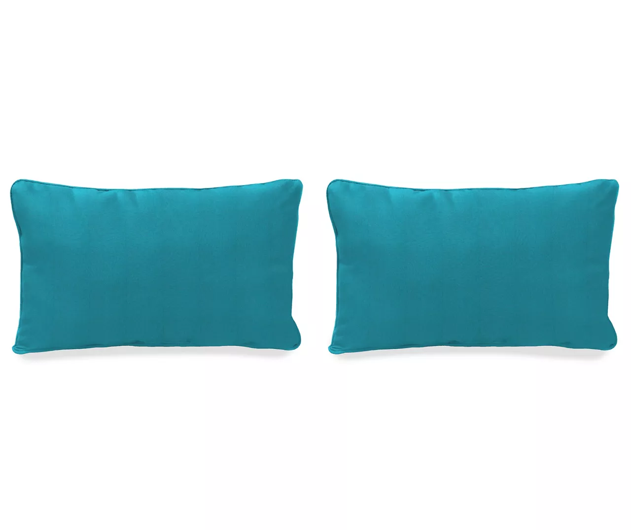 Peacock Green Outdoor Lumbar Throw Pillows, 2-Pack 1 Peacock Green Outdoor Lumbar Throw Pillows, 2-Pack