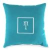"T" Monogram Indoor/Outdoor Throw Pillow