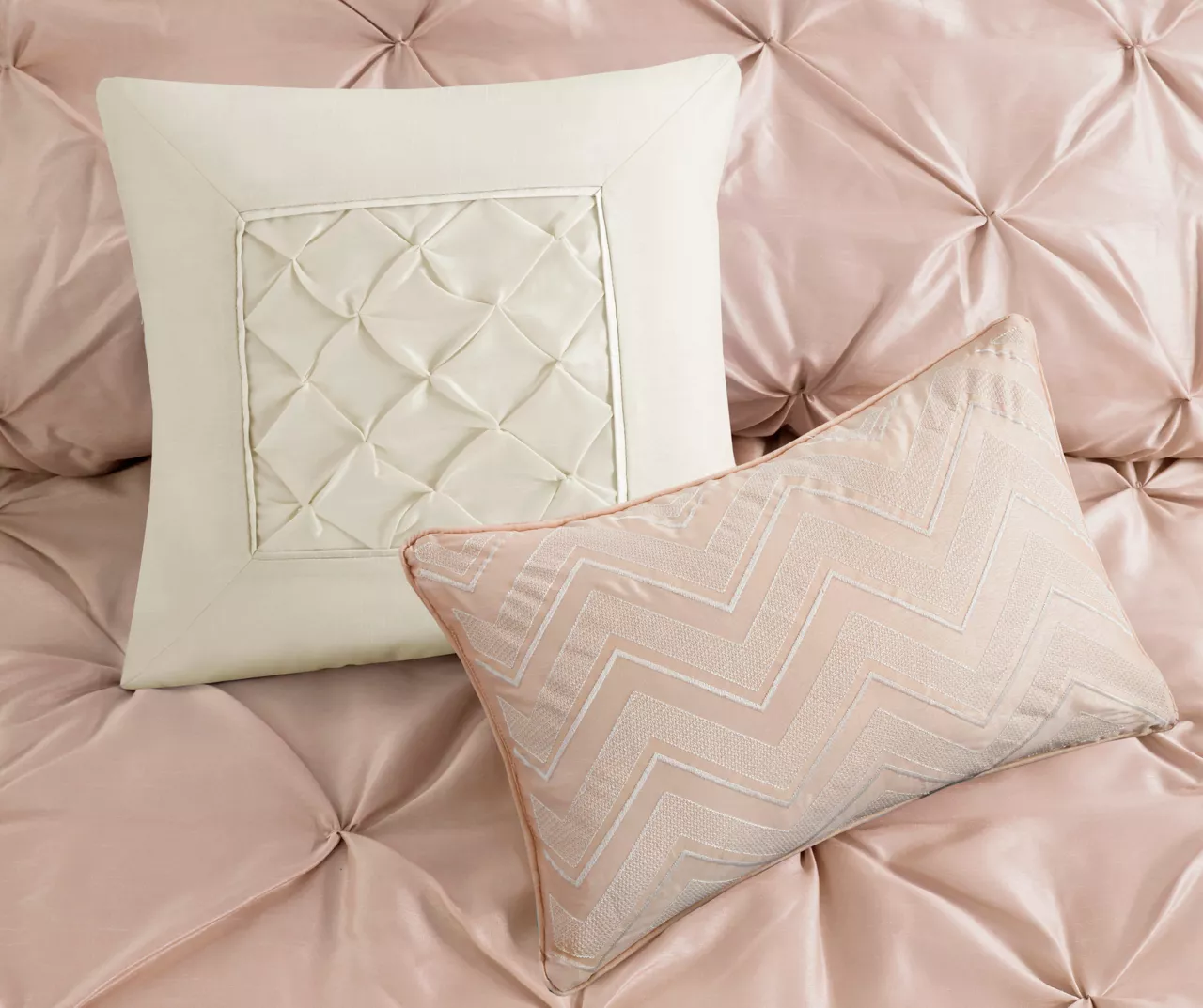 Piedmont Blush Tufted Queen 7-Piece Comforter Set 8 Piedmont Blush Tufted Queen 7-Piece Comforter Set - Image 8