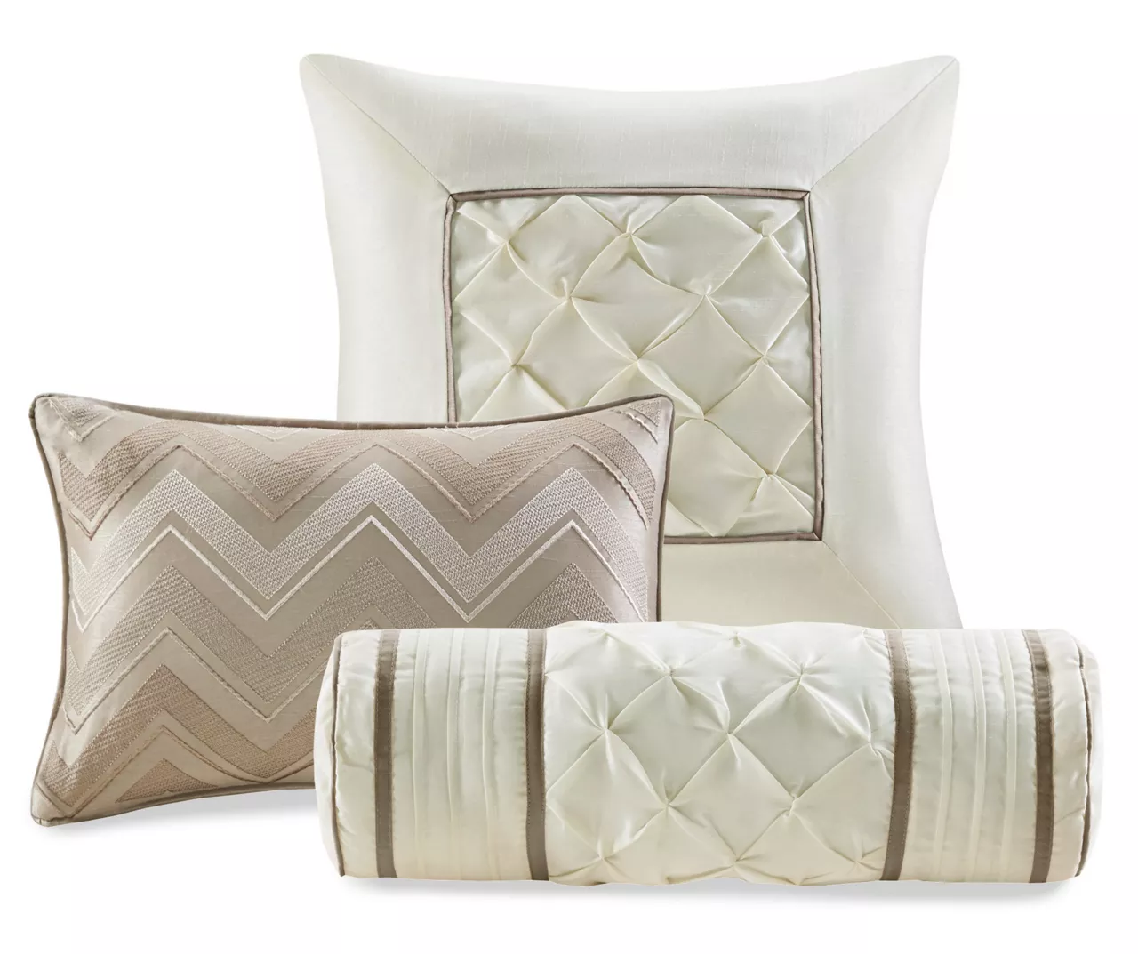 Piedmont Taupe Tufted Queen 7-Piece Comforter Set 11 Piedmont Taupe Tufted Queen 7-Piece Comforter Set - Image 11