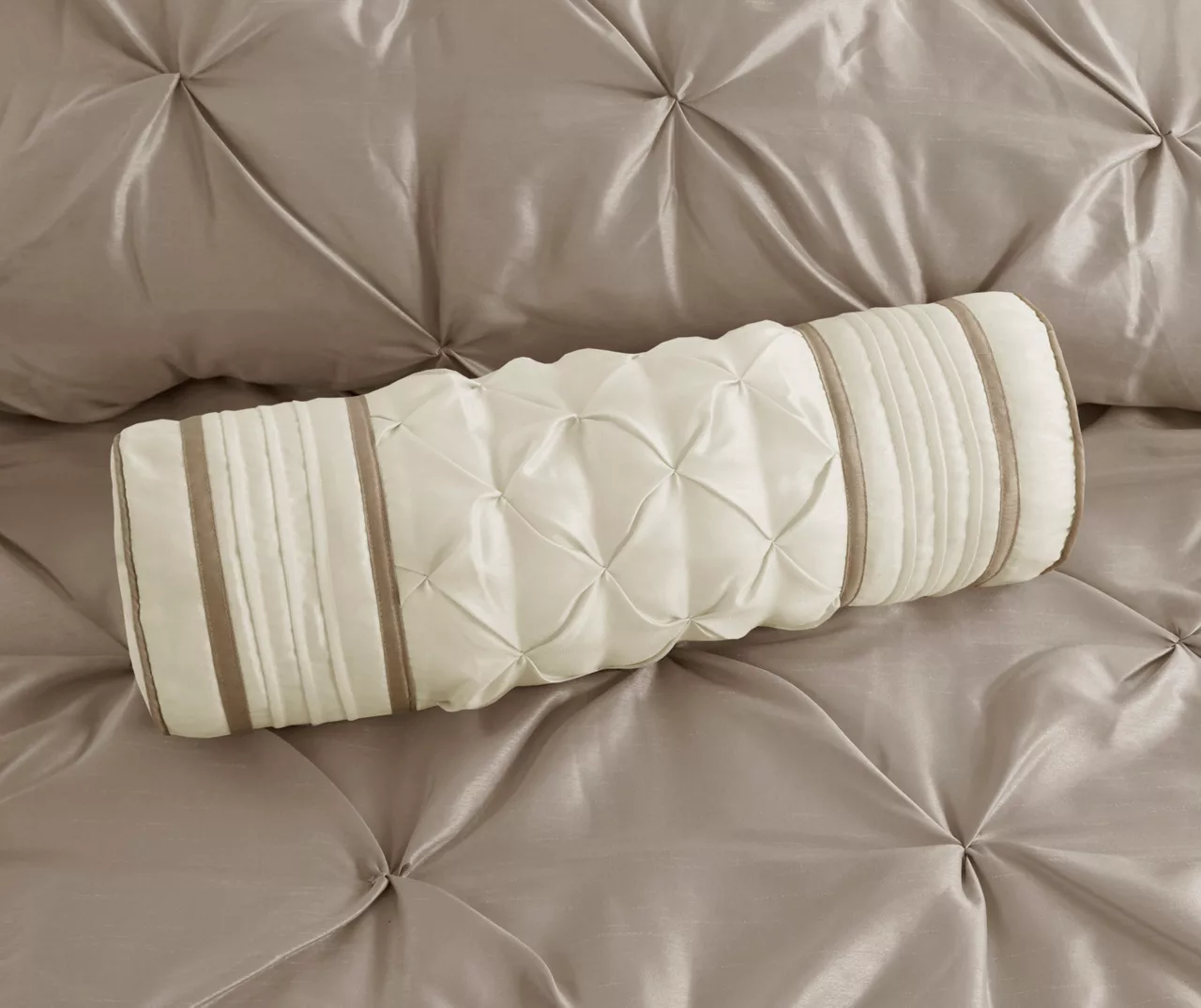 Piedmont Taupe Tufted Queen 7-Piece Comforter Set 9 Piedmont Taupe Tufted Queen 7-Piece Comforter Set - Image 9