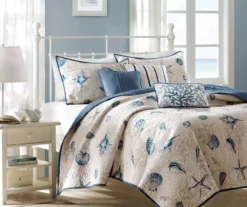 Rockaway Blue Reversible Coverlet Set