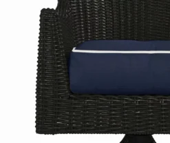 Navy Blue 4-Piece Outdoor Wicker Chair Cushion Set -Northlight Outlet Home Store 810525533 4