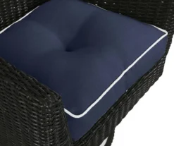 Navy Blue 4-Piece Outdoor Wicker Chair Cushion Set -Northlight Outlet Home Store 810525533 5
