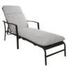 Linen-Gray Outdoor Chaise Cushion