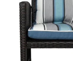 Captain's Blue Stripe 4-Piece Reversible Deluxe Outdoor Cushion Set -Northlight Outlet Home Store 810525549 4