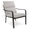 Linen-Gray High Back Outdoor Chair Cushion