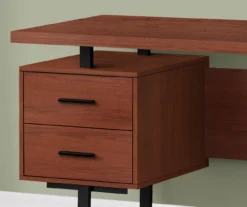 60" Cherry Woodgrain & Black Floating Desk 7 60" Cherry Woodgrain & Black Floating Desk -Northlight Outlet Home Store 810527325 3