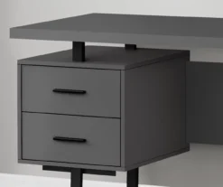 60" Gray & Black Floating Desk -Northlight Outlet Home Store 810527327 3