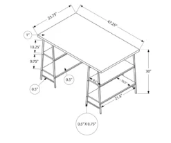 Monarch Metal 3 Tier Computer Desk -Northlight Outlet Home Store 810527360 5