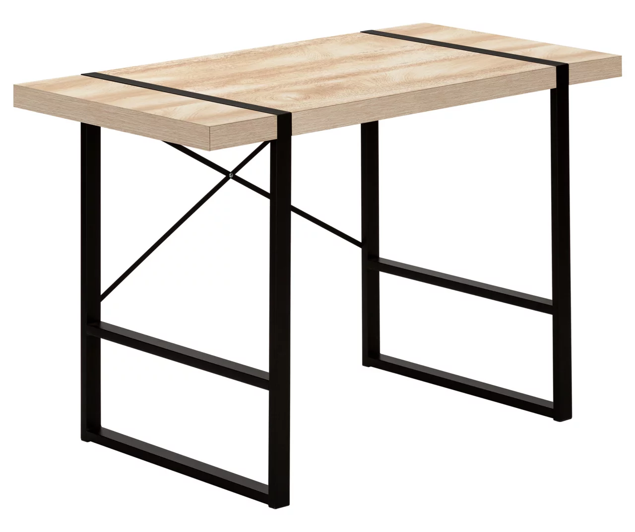 Natural Wood Look Thick Panel Computer Desk 1 Natural Wood Look Thick Panel Computer Desk