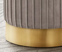 Pleated Velvet Upholstered Ottoman -Northlight Outlet Home Store 810533425 4